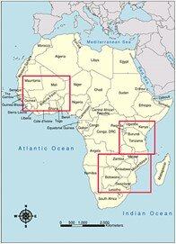 Fig 1: GISD regions in Africa (source: Dan Zimble, ESRI)